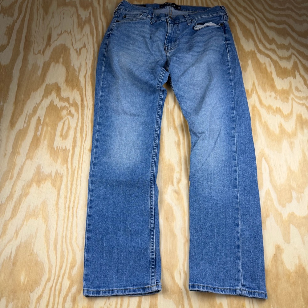Hollister Slim Straight Epic Flex Jeans Mens 29x30 Medium Wash Blue Denim